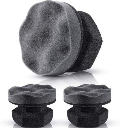 BBTO 3 Pieces Tire Shine Applicator Tire Dressing Applicator Pads Sponge Dressing Foam Gel Wet Car Detailing Reusable Cleaning Supplies for Car