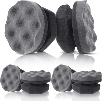 BBTO 6 Pcs Tire Hex Grip Dressing Applicator Washable Shine Applicator Dressing Pad Car Detailing Foam Sponge Reusable Cleaner Sponge for No Slip Tire
