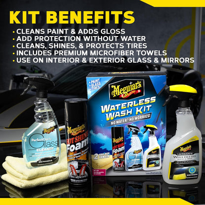 Meguiar's Ultimate Waterless Wash & Wax, Scratch-Free Waterless Car Cleaning Spray That Makes Detailing Quick and Easy, 2-in-1 Cleaner and Protection to Help Your Ride Shine, 26 Oz