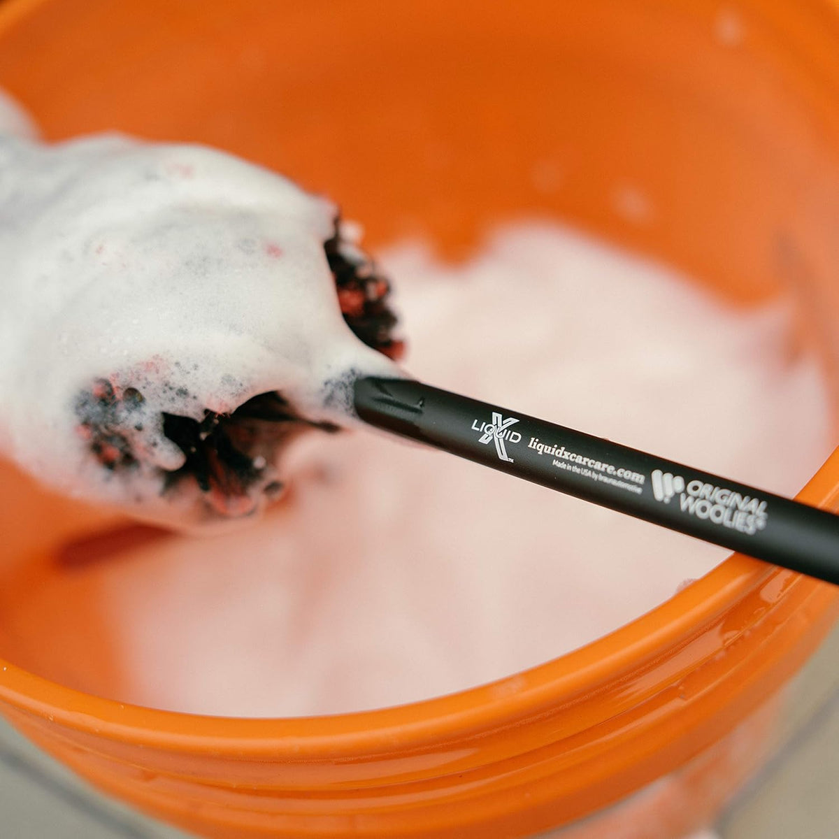 Liquid X Original Wheel Woolies Brushes 3 Piece Kit - Includes Angled Caliper Spoke Brush - USA Made - Black - New & Improved