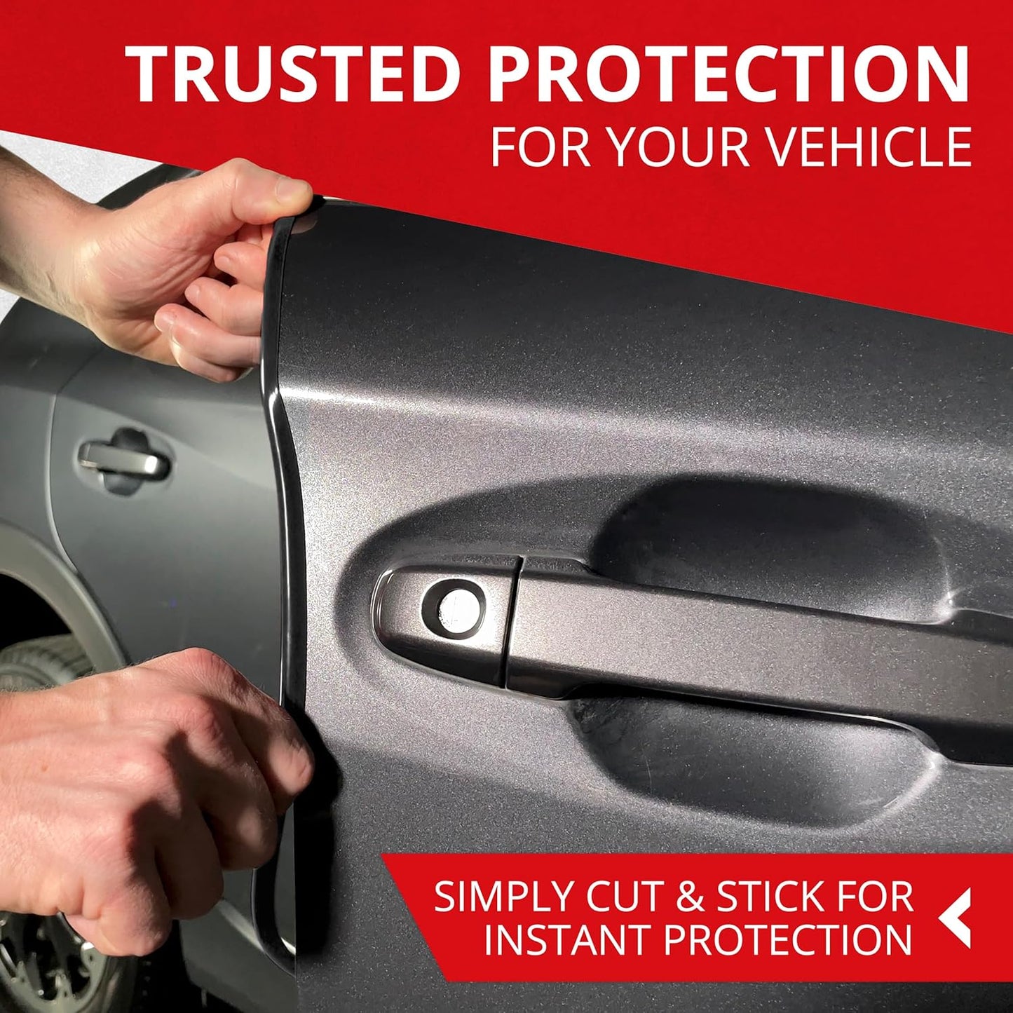 All-Fit Automotive Car Door Edge Protector – Universal DIY Edge Trim to Prevent Scratches & Dings – Flexible Adhesive Molding Trim for Cars, Trucks & SUVs (10 Ft - Black)