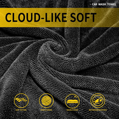 2 Pack Car Drying Towels (48”x24”),Extra Large Double-Twist Pile Drying Towels Car Detailing for Car Care Wash,Car Super Cleaning Supplies Accessories kit,Ultra Absorbency