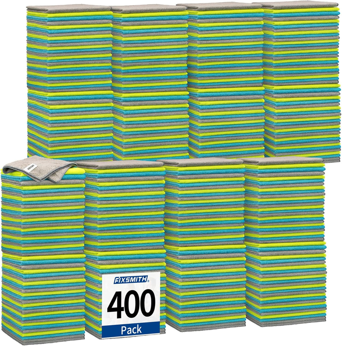 FIXSMITH Microfiber Cleaning Cloth - Pack of 50, Microfiber Towels for Cars 16 x 12 in, Highly Absorbent Cleaning Rags, Lint-Free, Streak-Free Cleaning Cloths for Car Kitchen Home Office