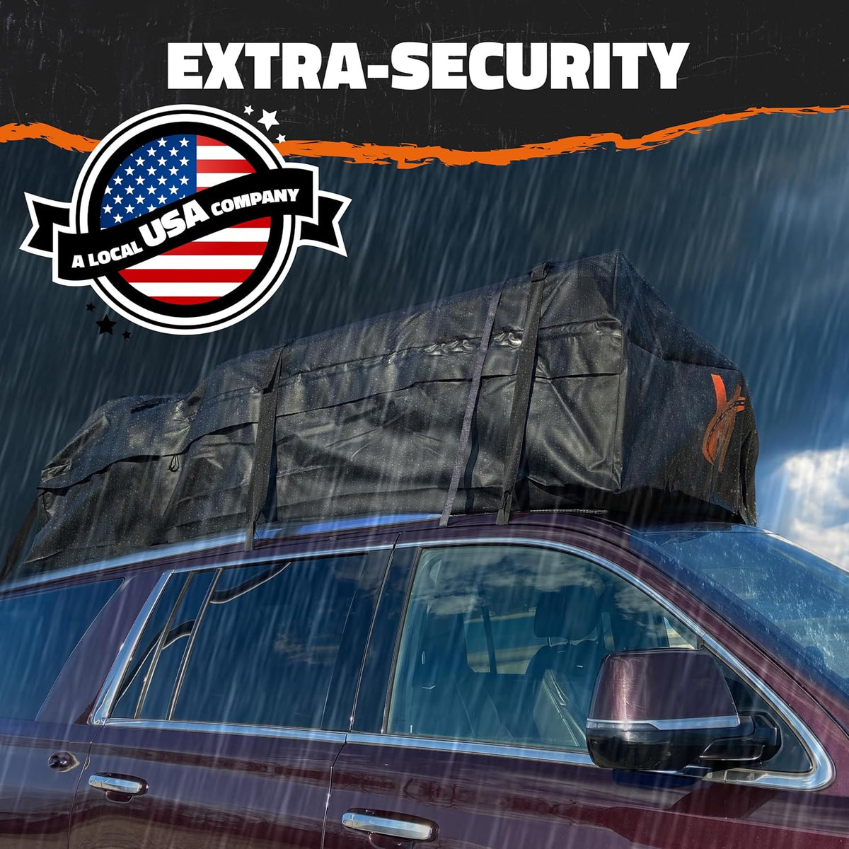 Mockins 35 Cu Ft XL All-Weather Car Rooftop Cargo Carrier Bag 80"x40"x19" | Vehicle Soft-Shell Carriers for Vehicles With or Without Roof Racks | Secure Luggage Bag for Car Roof Storage & Accessories