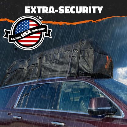 Mockins 35 Cu Ft XL All-Weather Car Rooftop Cargo Carrier Bag 80"x40"x19" | Vehicle Soft-Shell Carriers for Vehicles With or Without Roof Racks | Secure Luggage Bag for Car Roof Storage & Accessories