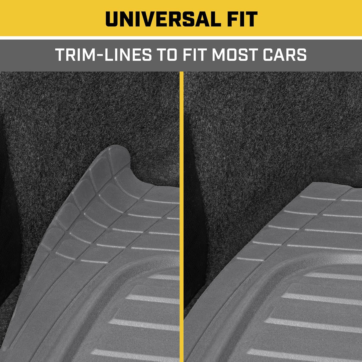 CAT Heavy Duty SUV Black Cargo Liner & Car Trunk Mat - Universal Trimmable All Weather Cargo Mats for Back of SUV - SUV Trunk Mat & Carpet Cover Trunk Liner - Cargo Cover Trunk Cover 53" x 36.25"