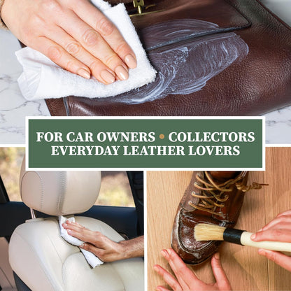Lexol All Leather Cleaner, Naturally Derived Leather Care Cleaner with Aloe Vera, Great for Car Interiors, Boots, Furniture, Bags, Jackets and More, 16.9 fl oz