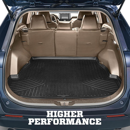 Husky Liners Weatherbeater Floor Mats | Fits 2009-2013 Honda Fit | Front & 2nd Row, 3-pc Black - 98491