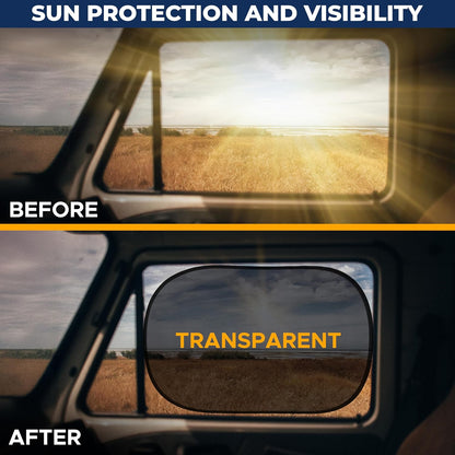 EcoNour Car Window Shades for Baby (4 Pack) | Protects Baby from Window Sun & Heat | Sun Shade Side Windows for Kids | Automotive Sun Protection from UV | Child Safety Accessories | Medium - 20"x12"