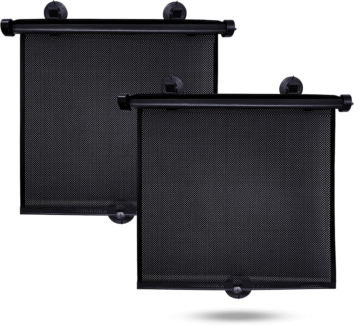 EcoNour Car Side Window Sun Shade (2 Pack) | Retractable Roller Sunshade for Kids | Baby Car Window Shades for UV and Sun Glare Protection | Baby Travel Accessories (15"x17")