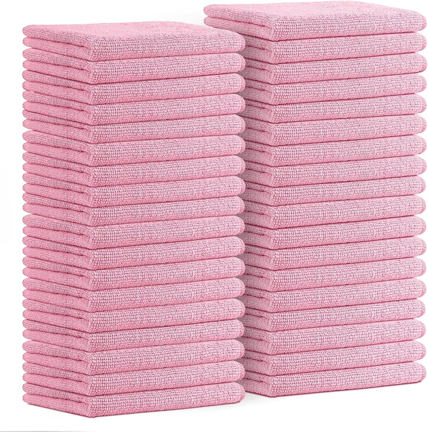 Avalon Towels Microfiber Cleaning Cloths (Value Pack of 36) - Size 16 x 16 Inches, Highly Absorbent Cleaning Rags, Lint Free, Reusable and Washable, Microfiber Towels for Cars