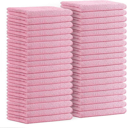Avalon Towels Microfiber Cleaning Cloths (Value Pack of 36) - Size 16 x 16 Inches, Highly Absorbent Cleaning Rags, Lint Free, Reusable and Washable, Microfiber Towels for Cars