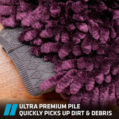 VIKING Car Wash Mitt, Microfiber for Car Cleaning, Premium Chenille, Black, 10 inch x 8 inch, 2 Pack