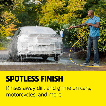 KÄRCHER Vehicle Wash and Wax, Pressure Washer Detergent, Cleans Cars, Bikes, Trucks, Boats and More, Highly Concentrated, Makes up to 40 gal of Cleaner