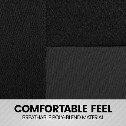 BDK PolyPro Car Seat Covers Full Set in Charcoal on Black – Front and Rear Split Bench for Cars, Easy to Install Cover Set, Accessories Auto Trucks Van SUV