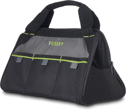 AWP Tool Bags, Premium Tool Bag, Black, Durable Tool Tote, for Professionals and Contractors