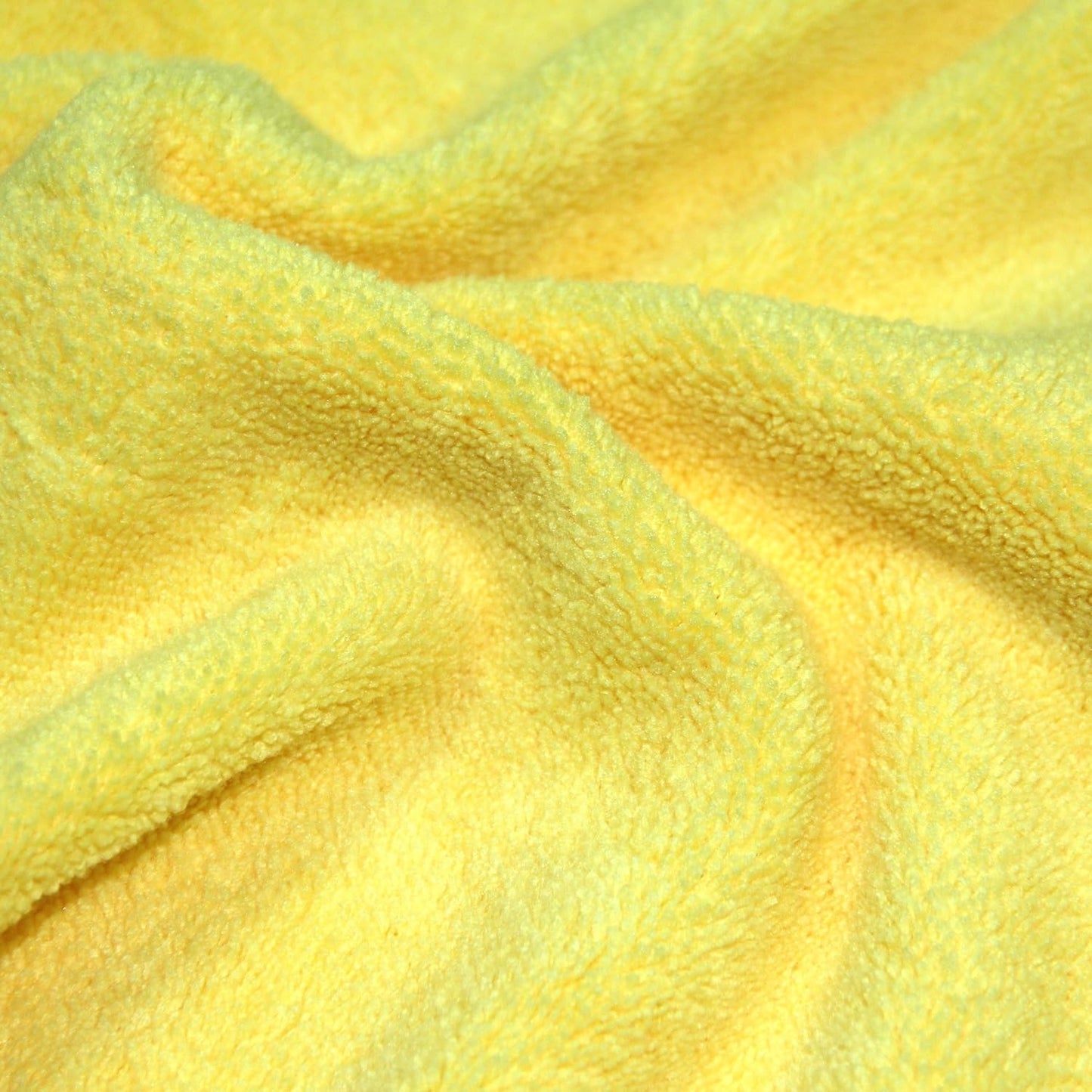 POLYTE Microfiber Cleaning Towel Ultrasonic Cut Edgeless (16x16, 24 Pack, Premium, Blue,Gray,Yellow)