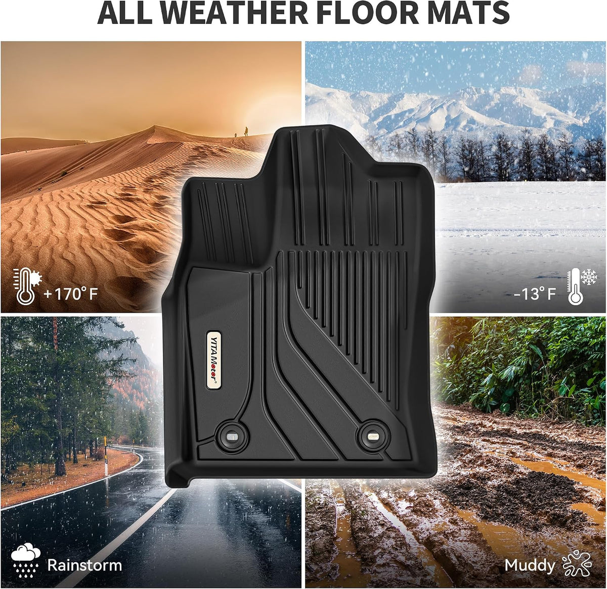YITAMOTOR Floor Mats & Cargo Mat Fits for Subaru Crosstrek & Impreza 2026 2025 2024 (Non Crosstrek Hybrid), All Weather Protection TPE Waterproof Non-Slip Floor Liners 1st & 2nd Row Set Accessories