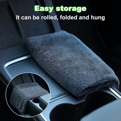JOYMOOP Microfiber Towels for Cars, 2 Pack 35.4" x 23.6" Car Drying Towel, Dark Gray Reusable Car Towel, Quick Drying Car Microfiber Cleaning Cloth for RVs, SUVs, Trucks