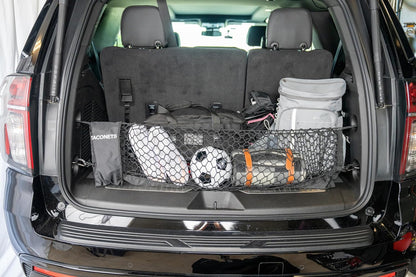TacoNets Envelope Cargo Net for GMC Sierra & Chevy Silverado - Fits 2013-Current - Upgraded 5mm Bungee - Integrated Storage Bag - Heavy Duty Carabiners - Designed in USA