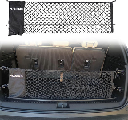 TacoNets Envelope Cargo Net for GMC Sierra & Chevy Silverado - Fits 2013-Current - Upgraded 5mm Bungee - Integrated Storage Bag - Heavy Duty Carabiners - Designed in USA