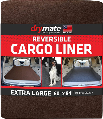 Drymate Cargo Liner Mat (60” x 72”), Dog Seat Cover, Trunk Liner, Absorbent, Waterproof, Machine Washable, Protects Vehicle Interior, for SUVs, Trucks, Vans, Cars (Made in The USA)