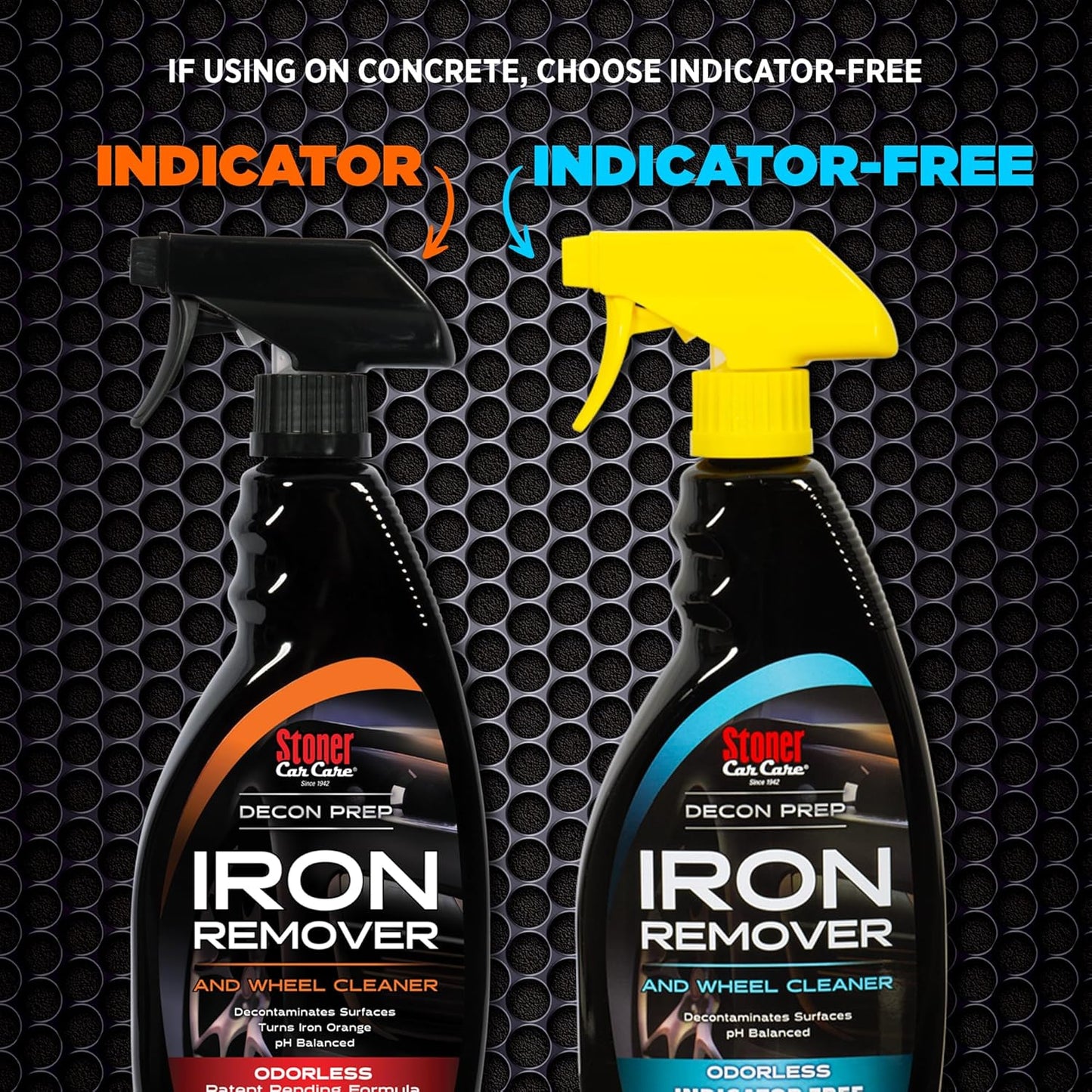 Stoner Car Care 92104 Iron Remover & Wheel Cleaner – Odorless Iron Fallout & Brake Dust Remover for Paint, Wheels & Glass – pH Balanced Rust Decontaminant with Color Indicator – 22 fl oz
