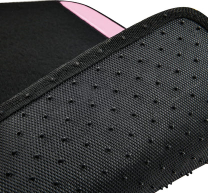 CAR PASS Waterproof Universal Fit Car Floor Mats, Faux Leather Car Carpet Mats, Black Car Mats with Anti-Slip Nibbs Backing & Driver Heel Pad Fit for SUV,Vans,sedans, Trucks,Set of 4pcs(All Black)
