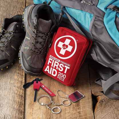 Swiss Safe 2-in-1 First Aid Kit for Car, Travel and Home, 348 Pieces, Large Hardcase with Bonus Mini Kit for Medical Emergency, Survival and Camping