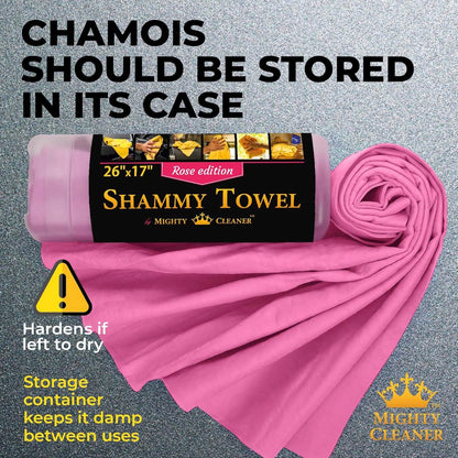 Premium Shammy Cloth for Car Drying - 26”x17” - Super Absorbent Chamois Towel for Car - Scratch-Free, Reusable & Soft