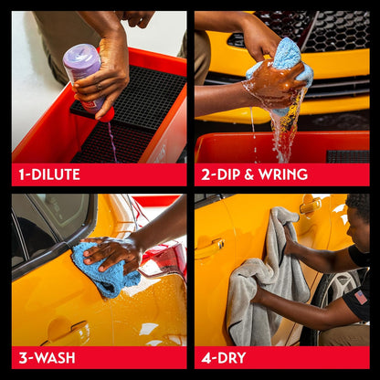 Griot's Garage Rinseless Wash and Wax for Car Cleaning and Detailing, No-Rinse, Waterless Formula For RVs, Boats, Trucks, Motorcycles and More, 10493, 16oz