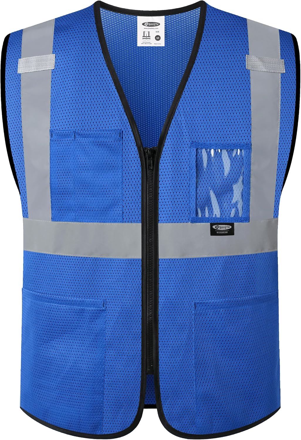JKSafety Safety Vest for men women Hi Vis Vest with Pockets and Zipper High Visibility Meet ANSI Standard（BX310