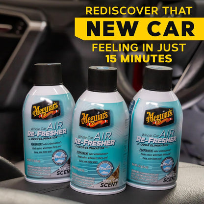 Meguiar’s Whole Car Air Refresher Odor Eliminator, Summer Breeze, 2 Oz— Car Air Freshener For Commuters, Detailers; Mist Refreshes Cabin For Sedan, Suv, Truck, Van