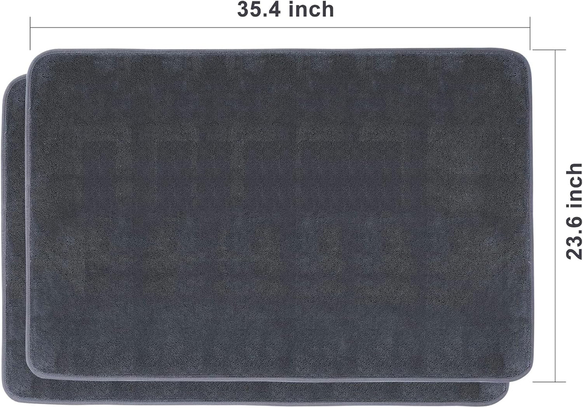 JOYMOOP Microfiber Towels for Cars, 2 Pack 35.4" x 23.6" Car Drying Towel, Dark Gray Reusable Car Towel, Quick Drying Car Microfiber Cleaning Cloth for RVs, SUVs, Trucks