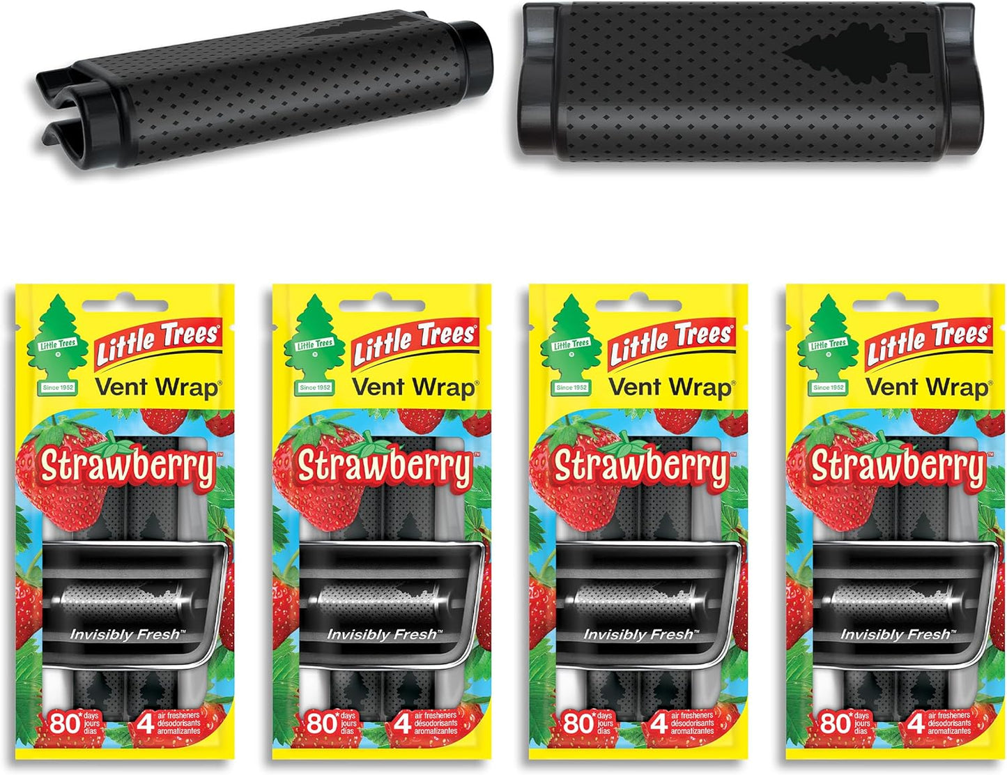 LITTLE TREES Car Air Freshener | Vent Wrap Provides Long Lasting Scent, Invisibly Fresh | New Car Scent, 16 Air Fresheners