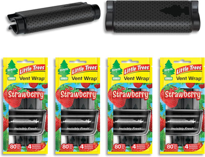LITTLE TREES Car Air Freshener | Vent Wrap Provides Long Lasting Scent, Invisibly Fresh | New Car Scent, 16 Air Fresheners