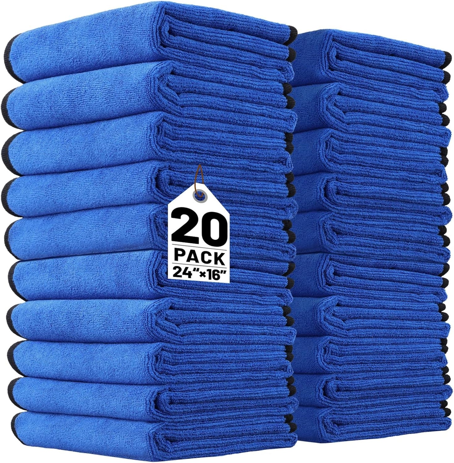 6PCS Microfiber Towels for Cars 36x25 Inch Microfiber Cleaning Cloths Bulk Soft Car Detailng Towel Cloths 450 GSM Detailing Buffing Quick Drying Towel Polishing Waxing Auto Detailing Towel Cloth