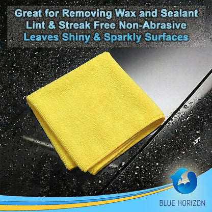 Orange Large Microfiber Cleaning Towels, 36-Pack Dual-Sided Ultra Soft Plush Washcloth, Professional Grade Premium Microfiber Detailing Cloths, Car, Household and Commercial (Orange, 16" x 16")