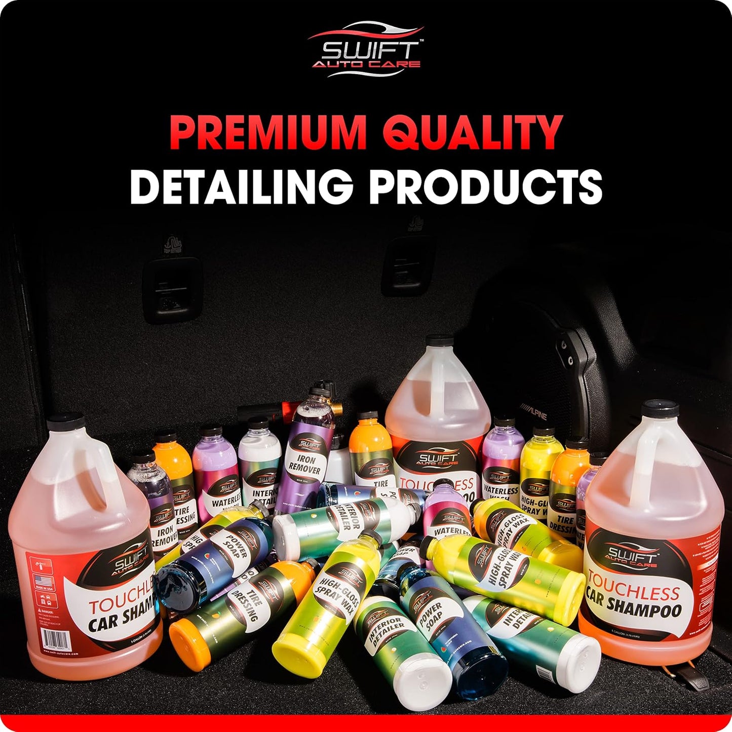 Swift Touchless Ceramic Foamable Wax (1 Gallon) – Spray On/Rinse Off For High-Gloss, Hydrophobic Protective Layer | For Foam Cannon & Foam Pump Sprayer After Car Wash | Wax Cars, Trucks, RV’s & More!