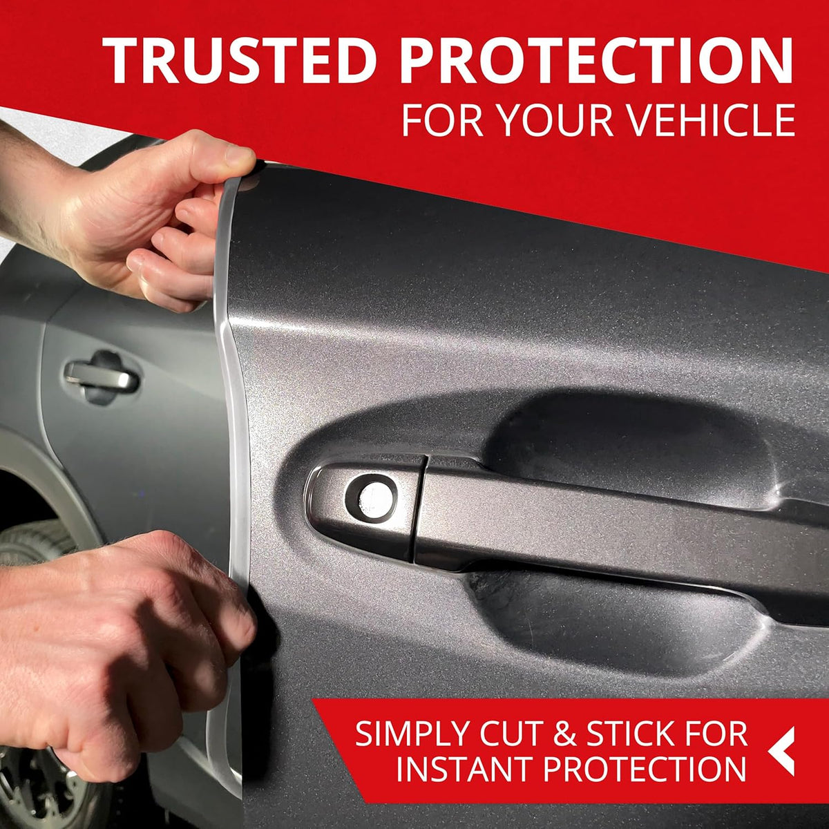 All-Fit Automotive Car Door Edge Protector – Universal DIY Edge Trim to Prevent Scratches & Dings – Flexible Adhesive Molding Trim for Cars, Trucks & SUVs (10 Ft - Black)