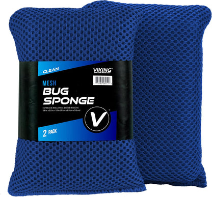 VIKING Mesh Bug Sponge, Car Wash Sponge for Cleaning Bugs and Tar, Colors Vary, 4 inch by 6 inch, 1 Pack