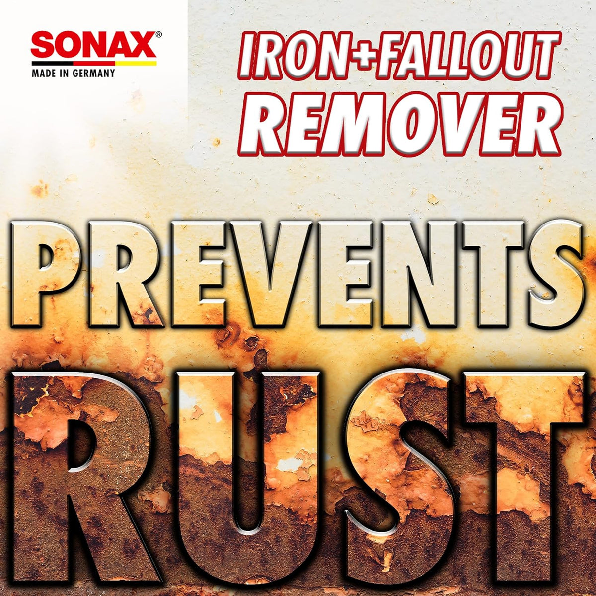 SONAX Iron + Fallout Remover | High-Performance Decon Spray for Paint, Glass & Wheels | Dissolves Embedded Contamination, Industrial Residue & Lime Scale | Fast Acting Formula | 750ml | 513400