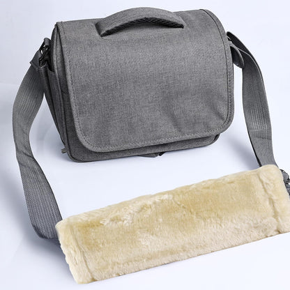 MOONET 2 Packs Car Seatbelt Covers Shoulder Pad for More Comfortable Driving, Universal Seat Belt Cover for Handbag Camera Backpack Straps, Soft Faux Sheepskin Wool Seat Belt Cushion (Beige)