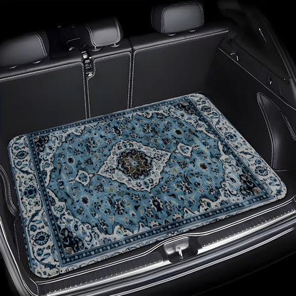 Universal Car Trunk Mat 29" x 39",Purple Colorful Flowers All Weather Trunk Protection Cargo Liner, Durable Cargo Mat Rear Trunk Liner,Stylish Vehicle Interior Accessories Suitable for Most Car Models