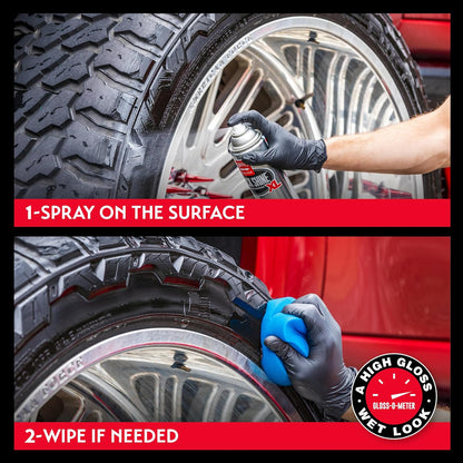 Griot's Garage Black Shine Tire and Trim Coating, Water-Resistant Dressing, Provides a High-Gloss Finish, Rain, and UV Protection, 10938, 15oz