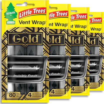 LITTLE TREES Car Air Freshener | Vent Wrap Provides Long Lasting Scent, Invisibly Fresh | New Car Scent, 16 Air Fresheners