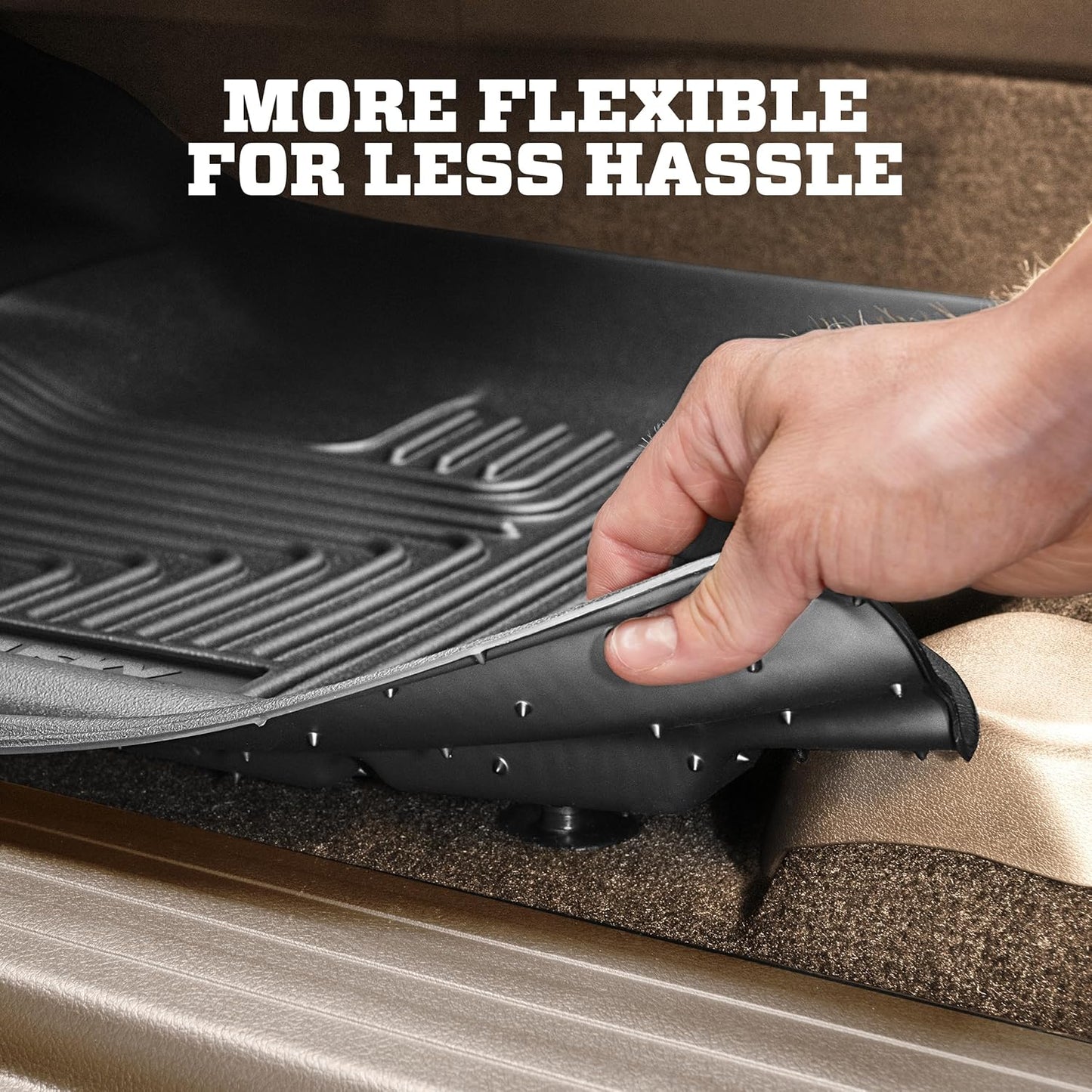 Husky Liners Weatherbeater Floor Mats | Fits 2016 - 2021 Honda Civic Coupe/Sedan/Hatchback (See Description); 2019 - 2021 Honda Insight | Front & 2nd Row, 3-pc Black - 98461
