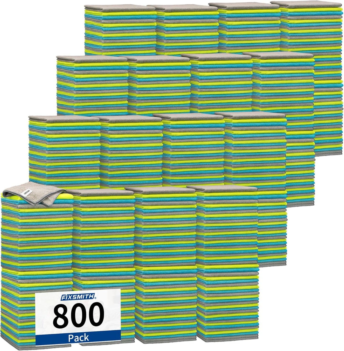 FIXSMITH Microfiber Cleaning Cloth - Pack of 50, Microfiber Towels for Cars 16 x 12 in, Highly Absorbent Cleaning Rags, Lint-Free, Streak-Free Cleaning Cloths for Car Kitchen Home Office