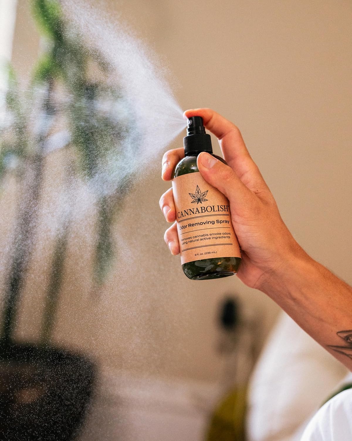 Cannabolish Lavender Smoke Odor Eliminator Spray and Air Freshener, 8 fl. oz, Natural Ingredients
