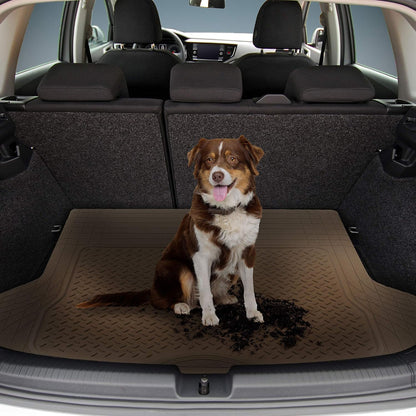 FH Group Automotive Floor Mats Solid ClimaProof for all weather protection Universal Fit Trimmable Heavy Duty fits most Cars, SUVs, and Trucks, 3pc Full Set Black